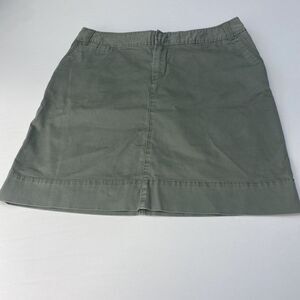 utility mini skirt size‎ 8 olive green pockets a line stretch Merona Women’s